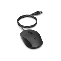 HP 150 Wired Mouse- Elegant Ergonomic Design, 1600 DPI Optical Tracking, USB Plug & Play
